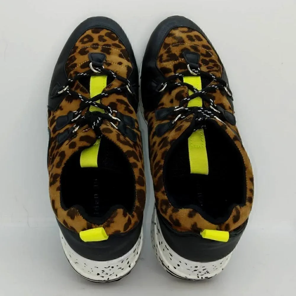 Madden Girl Animal Print Fashion Womens Pre-owned Black Sneakers - sz. 7 1/2